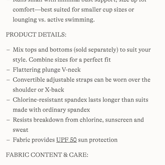 Land's End cropped bikini top soft foam cup deep sea navy adjustable straps 14 - Picture 8 of 8